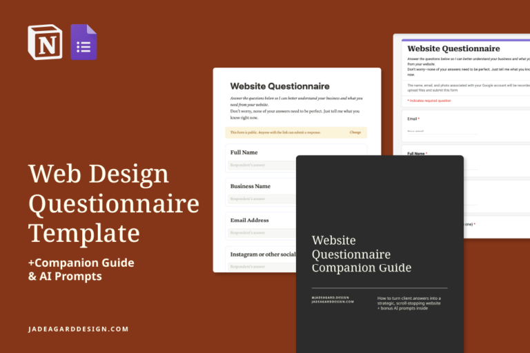 Web Design Questionnaire Template for Notion & Google Forms