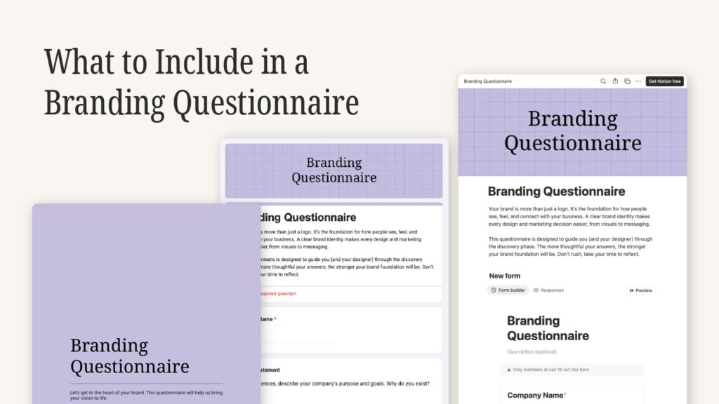 what to include in a branding questionnaire